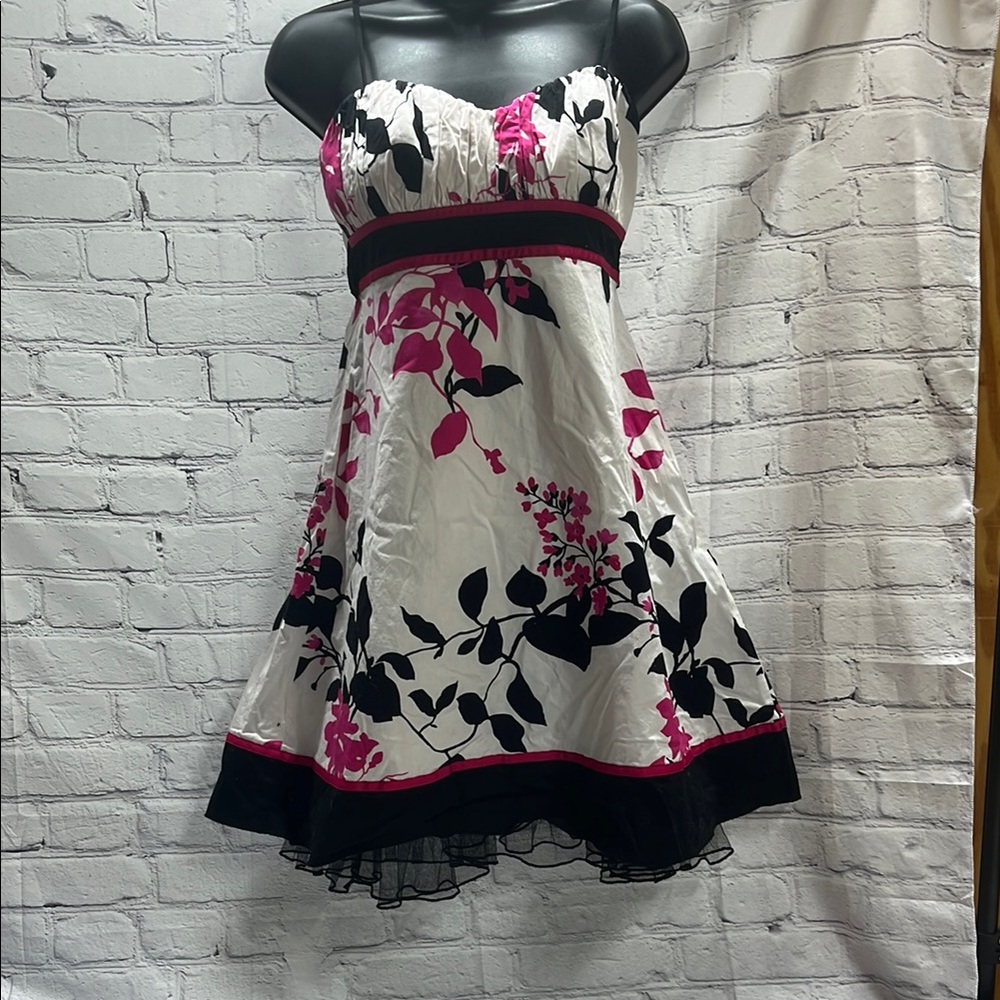 Speechless Floral Pink and Black Dress